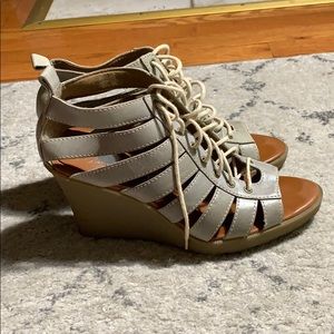 Dr Martens Mona Lace Up leather wedges